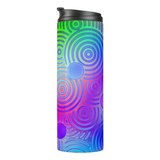 Neon Rainbow Design Thermosbecher (Nach rechts gedreht)