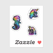 Neon Rainbow Fantasy Stickers Aufkleber (Blatt)