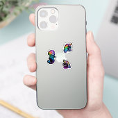 Neon Rainbow Fantasy Stickers Aufkleber (Telefon)