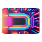 Neon Rainbow Gateway Badematte (Vorderseite)