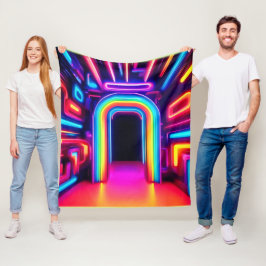 Neon Rainbow Gateway Fleecedecke