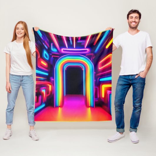 Neon Rainbow Gateway Fleecedecke (Beispiel)
