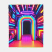 Neon Rainbow Gateway Fleecedecke (Vorderseite)