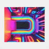 Neon Rainbow Gateway Fleecedecke (Vorderseite (Horizontal))