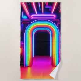 Neon Rainbow Gateway Strandtuch