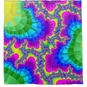 Neon Rainbow Gear Duschvorhang (Vorderseite)