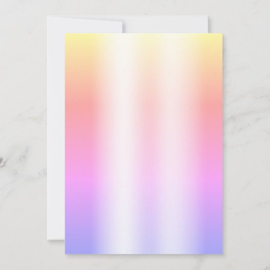 Neon Rainbow Glitzer Tropfen Luxury Baby Feet Dusc Einladung (Rückseite)