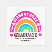 Neon Rainbow Graduation Party Serviette (Vorderseite)