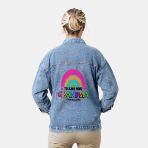 Neon Rainbow Grandma dankt Ihnen für das Geschenk  Jeansjacke