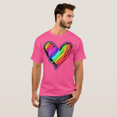 Neon Rainbow Heart Edm Shirt (Vorne ganz)