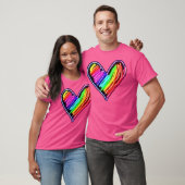 Neon Rainbow Heart Edm Shirt (Unisex)