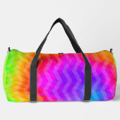 Neon Rainbow Herringbone Duffle Bag (Vorderseite)