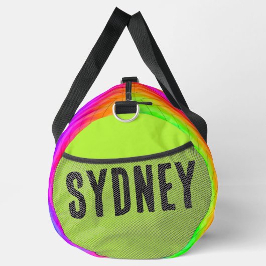 Neon Rainbow Herringbone Duffle Bag (Rechts)