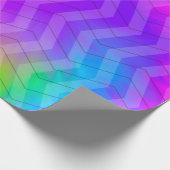 Neon Rainbow Herringbone Gift Bag Geschenkpapier (Ecke)