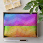 Neon Rainbow Herringbone Gift Bag Seidenpapier (Geschenk)