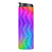 Neon Rainbow Herringbone Gift Bag Thermosbecher (Nach rechts gedreht)