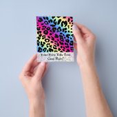 Neon Rainbow Leopard Muster drucken Flyer (Gruppe)