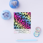 Neon Rainbow Leopard Muster drucken Flyer (Einzeln)