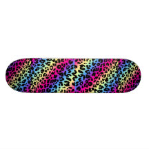 Neon Rainbow Leopard Muster drucken