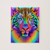 Neon Rainbow Leopard Puzzle (Vertikal)
