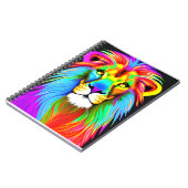 Neon Rainbow Lion Notizblock (Linke Seite)