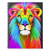 Neon Rainbow Lion Notizblock (Vorderseite)
