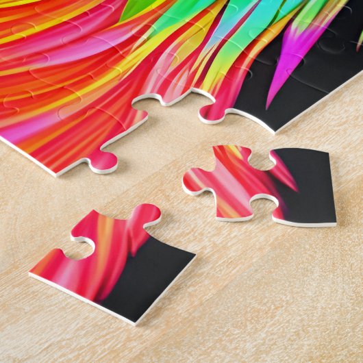 Neon Rainbow Lion Puzzle (Seite)