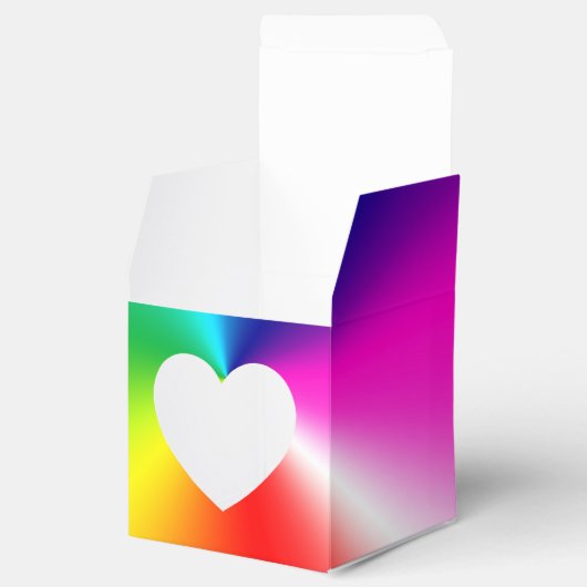Neon Rainbow mit Herz Geschenkschachtel (Geöffnet)