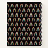 Neon Rainbow Monogram Black Notizblock (Rückseite)