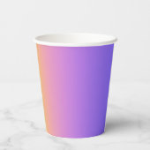 Neon Rainbow Ombre Gradient Blur Abstract Design Pappbecher (Rückseite)