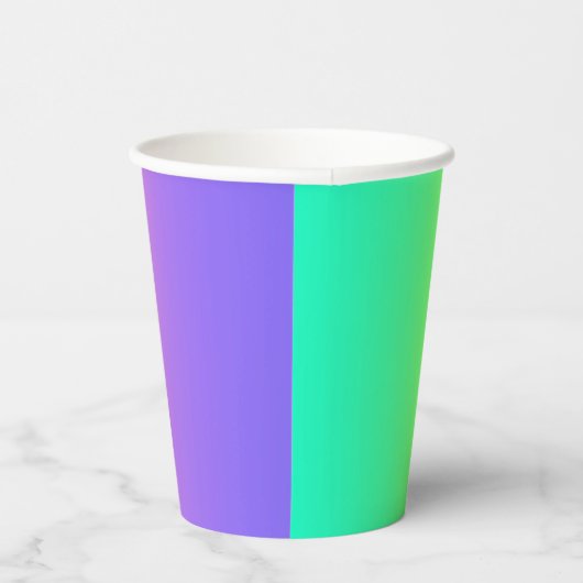 Neon Rainbow Ombre Gradient Blur Abstract Design Pappbecher (Rechts)