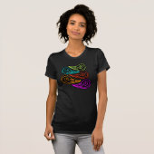Neon Rainbow Paisley T-Shirt (Vorne ganz)