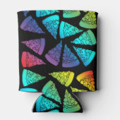 Neon Rainbow Pizza Lover Dosenkühler (Rückseite)