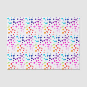 Neon Rainbow Polka Dots Seidenpapier