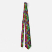 Neon Rainbow Print Neck Tie Krawatte (Rückseite)