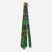 Neon Rainbow psychedelic Neck Tie Krawatte (Vorderseite)