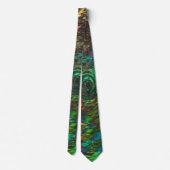Neon Rainbow psychedelic Neck Tie Krawatte (Rückseite)