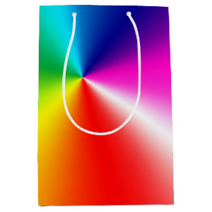 Neon Rainbow Spectrum Abstrakt Mittlere Geschenktüte