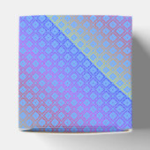Neon Rainbow Square Pattern Geschenkschachtel (Oben)
