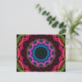Neon Rainbow Star Postkarte (Stehend Vorderseite)