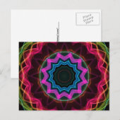 Neon Rainbow Star Postkarte (Vorne/Hinten)