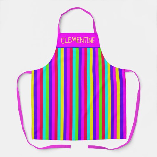 Neon Rainbow Strip Custom Schürze (Vorderseite)