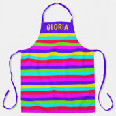 Neon Rainbow Strip Custom Schürze (Vorderseite)