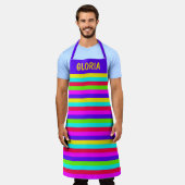 Neon Rainbow Strip Custom Schürze (Getragen)