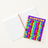 Neon Rainbow Strip und Polka Dot Custom Notizblock (Innenseite)