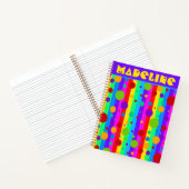 Neon Rainbow Strip und Polka Dot Custom Notizblock (Innenseite)