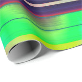 Neon Rainbow Strip Wrapping Paper Geschenkpapier (Rolleneckpunkt)