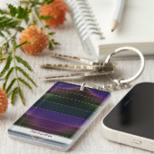 Neon Rainbow Stripes Schlüsselanhänger (Vorderseite rechts)