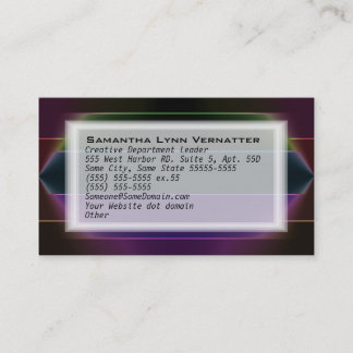 Neon Rainbow Stripes Visitenkarte