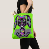 Neon Rainbow Sugar Skull Bunny Tasche (Von Nahem)